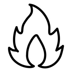 Fire Flame Flat Icon Isolated On White Background