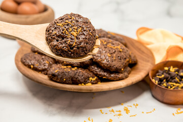 Chocolate Orange Zucchini Cookies