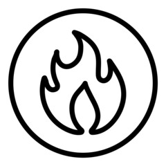 Fire Flame Flat Icon Isolated On White Background