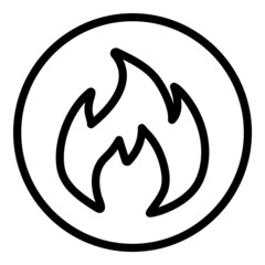 Fire Flame Flat Icon Isolated On White Background