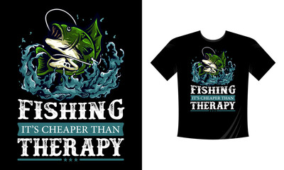 Hunting it's cheaper than therapy T-shirt Design Vector eps Template - Eye Catching Funny Hunting T-shirts Design For Hunters T-shirt 