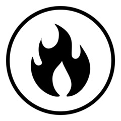 Fire Flame Flat Icon Isolated On White Background