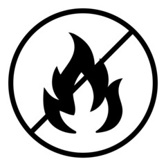 Obraz premium Fire Cautiuon Flat Icon Isolated On White Background