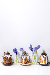 Homemade traditionla ortodox Easter cake traditional kulich