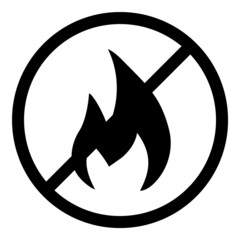 Fire Cautiuon Flat Icon Isolated On White Background