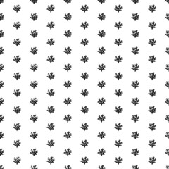 Square seamless background pattern from black coral symbols. The pattern is evenly filled. Vector illustration on white background