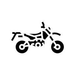 Obraz premium dual sports enduros glyph icon vector. dual sports enduros sign. isolated contour symbol black illustration