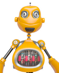 funny robot cartoon id profile