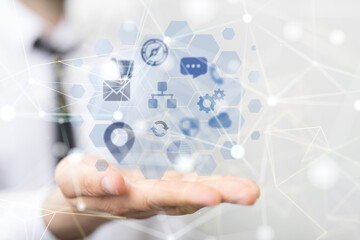 Protect Cloud Information Data Concept..