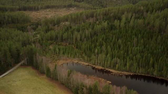 Lake Mjaugetjonn Sky View 4K 30fps Norway