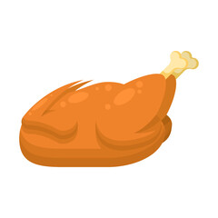 Abstract Flat Fast Food Fried Chicken Meal Background Vector Design Style Cooking, Breakfast