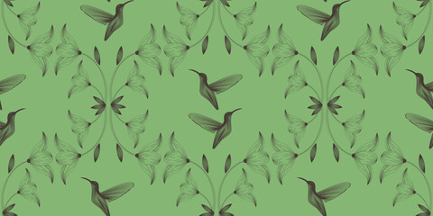 Luxurious line art in the form of a plant. Leaves and flower pattern vector illustration in grunge style. Beautiful vector illustration for invitations for the holidays, wedding, sale.