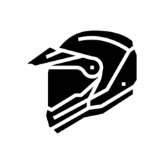 helmet motorcycle glyph icon vector. helmet motorcycle sign. isolated contour symbol black illustration