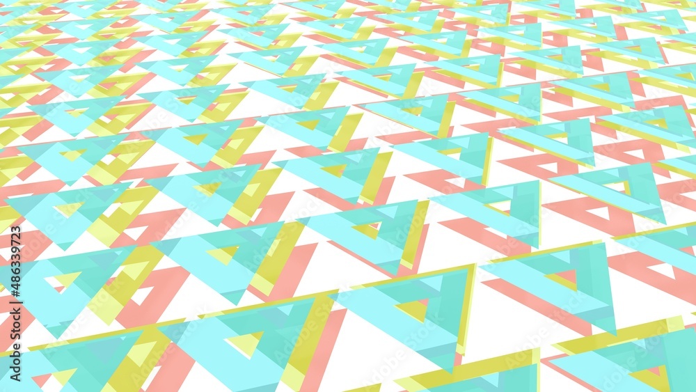 Poster abstract background from colored triangles. pattern.
