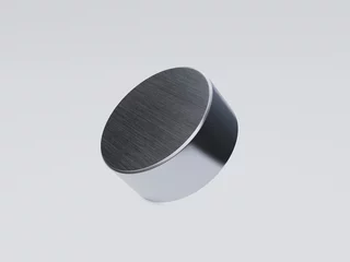 Foto op Canvas 3D render Neodymium magnet cylinder shape isolated on white 3 © subdivision