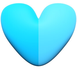 Heart isolated - 2 halfs fitted together