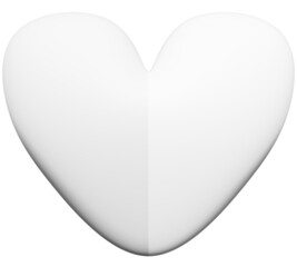 Heart isolated - 2 halfs fitted together