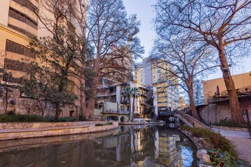 Sunny view of Riverwalk