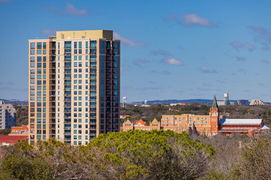 Sunny View Of The Lanscape In San Antonio Botanical Garden