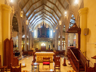 Fototapeta na wymiar Interior view of the San Fernando Cathedral