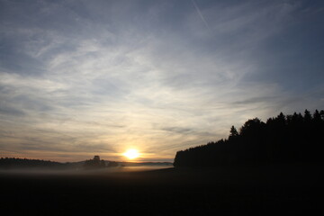 Sonnenaufgang auf der Schwäbischen Alb
