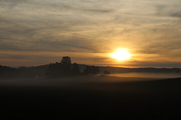 Sonnenaufgang auf der Schwäbischen Alb