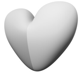 Heart isolated - 2 halfs fitted together