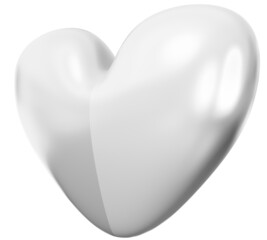 Heart isolated - 2 halfs fitted together