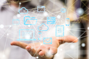 Technology background. Big data concept. Binary