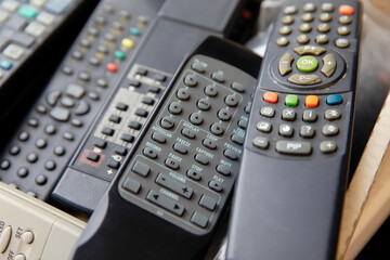 Old TV remote controls. Old stuff.