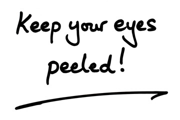 Fototapeta premium Keep your eyes peeled!