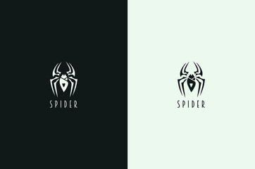 Minimal creative Spider logo. Abstract Spider logo © Dark Fox