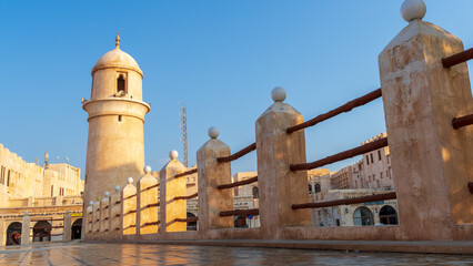 one of Historic mosque in Souq Waqif (traditional market)of Doha, Qatar.