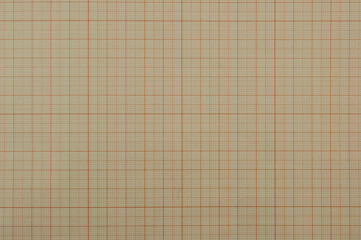 Graph paper with quartered sub sections. Light brown line.