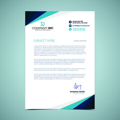 Blue Letterhead Design