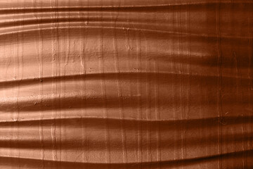 Khaki brown template in form of sandy seaside shore dune. Pastel ocher color solid gesso emboss...