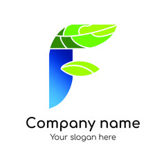 Letter "F", combo logo, nature concept