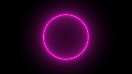 Geometric Minimalistic Background - Circle illustration with colorful electric FX for scifi images and texts - Techno wallpaper with circle effect and glow
