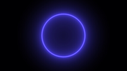 Geometric Minimalistic Background - Circle illustration with colorful electric FX for scifi images and texts - Techno wallpaper with circle effect and glow