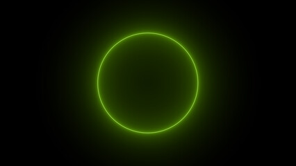 Geometric Minimalistic Background - Circle illustration with colorful electric FX for scifi images and texts - Techno wallpaper with circle effect and glow