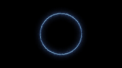 Geometric Minimalistic Background - Circle illustration with colorful electric FX for scifi images and texts - Techno wallpaper with circle effect and glow