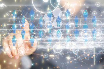 conference Digital Network and data concept 3d