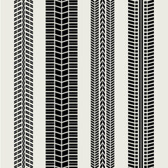 banner with tire tracks