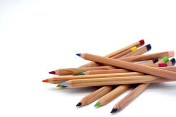 Obraz premium Wooden colored pencils for painting