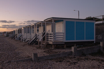 Fototapeta na wymiar beach huts for southend