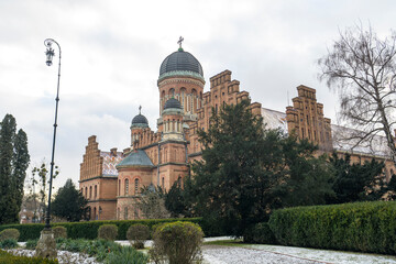 Obraz premium Orthodox Church of Three Saints on the territory of Chernivtsi National University in Chernivtsi, Ukraine