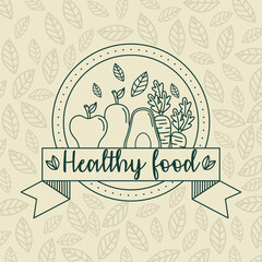 round label healthy food