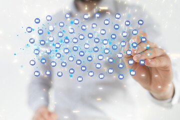 data network 3d digital info
