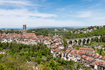 Fototapeta premium Ville de Fribourg en Suisse