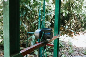 solar battery for obtaining alternative solar energy on island in Maldives, taking care of environment and ecology of planet, sustainable ecology